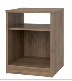 Mainstays Classic Open Shelf Nightstand, Rustic Oak