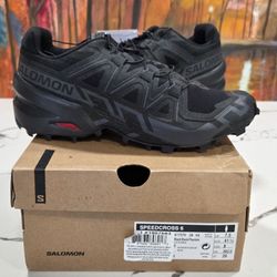 Salomon Speedcross 6 Phantom Black Size 8 Women's Trail Hiking Running