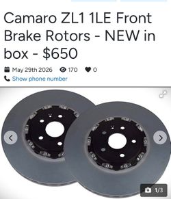 Camero ZR1 rotors