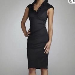 Xscape by Joanna Chen Black Ruffle Cocktail Dress - Size 20W