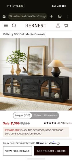 Media console stand tv  hernest