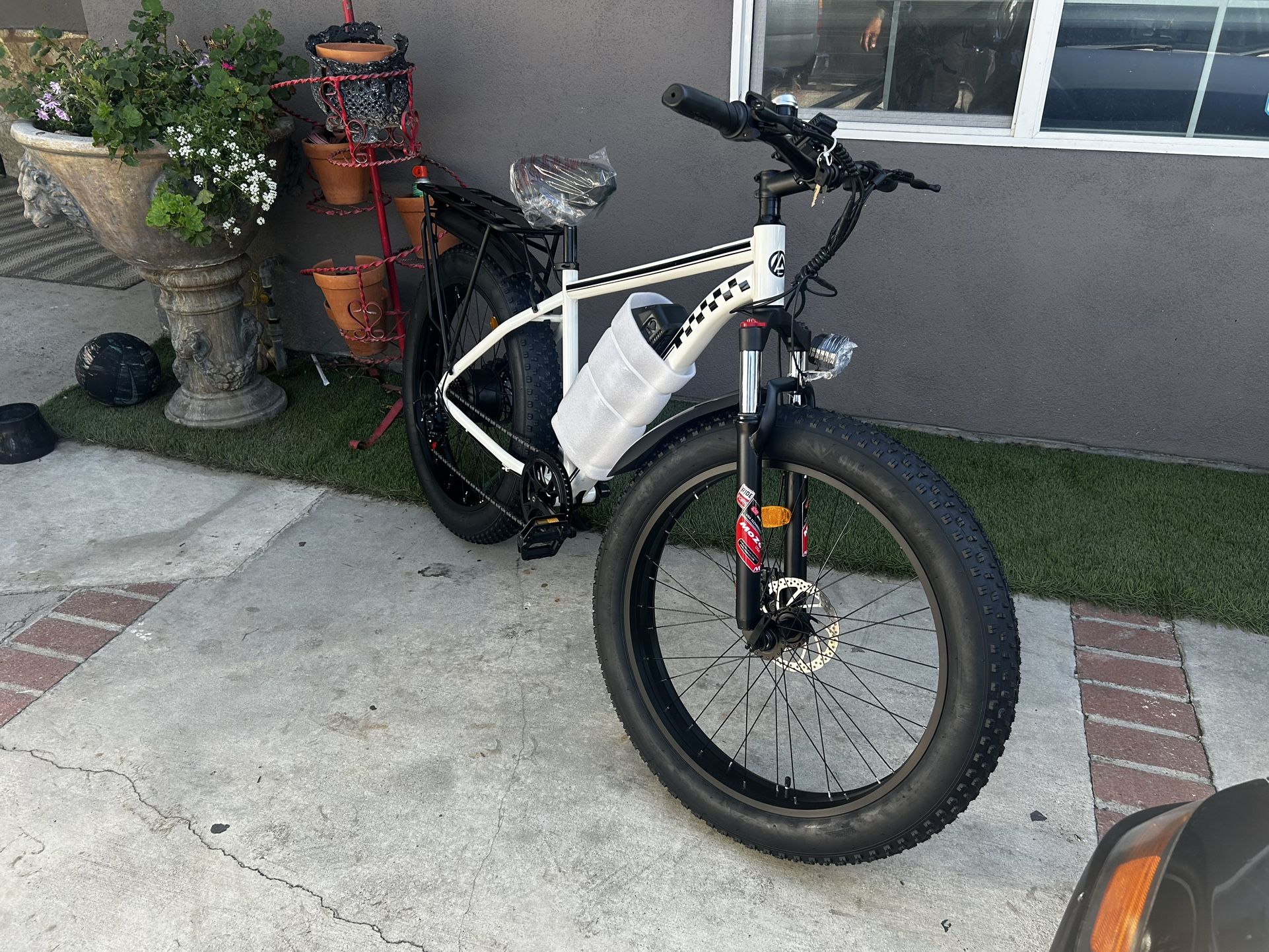 Adult White Electric Bike