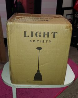 Light Society Austin Pendant Light, Satin Nickel & Seeded Glass, LS-C242-SN- NEW