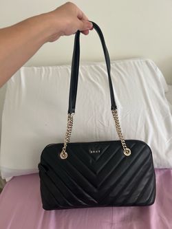 DKNY Black Quilted Shoulder Bag