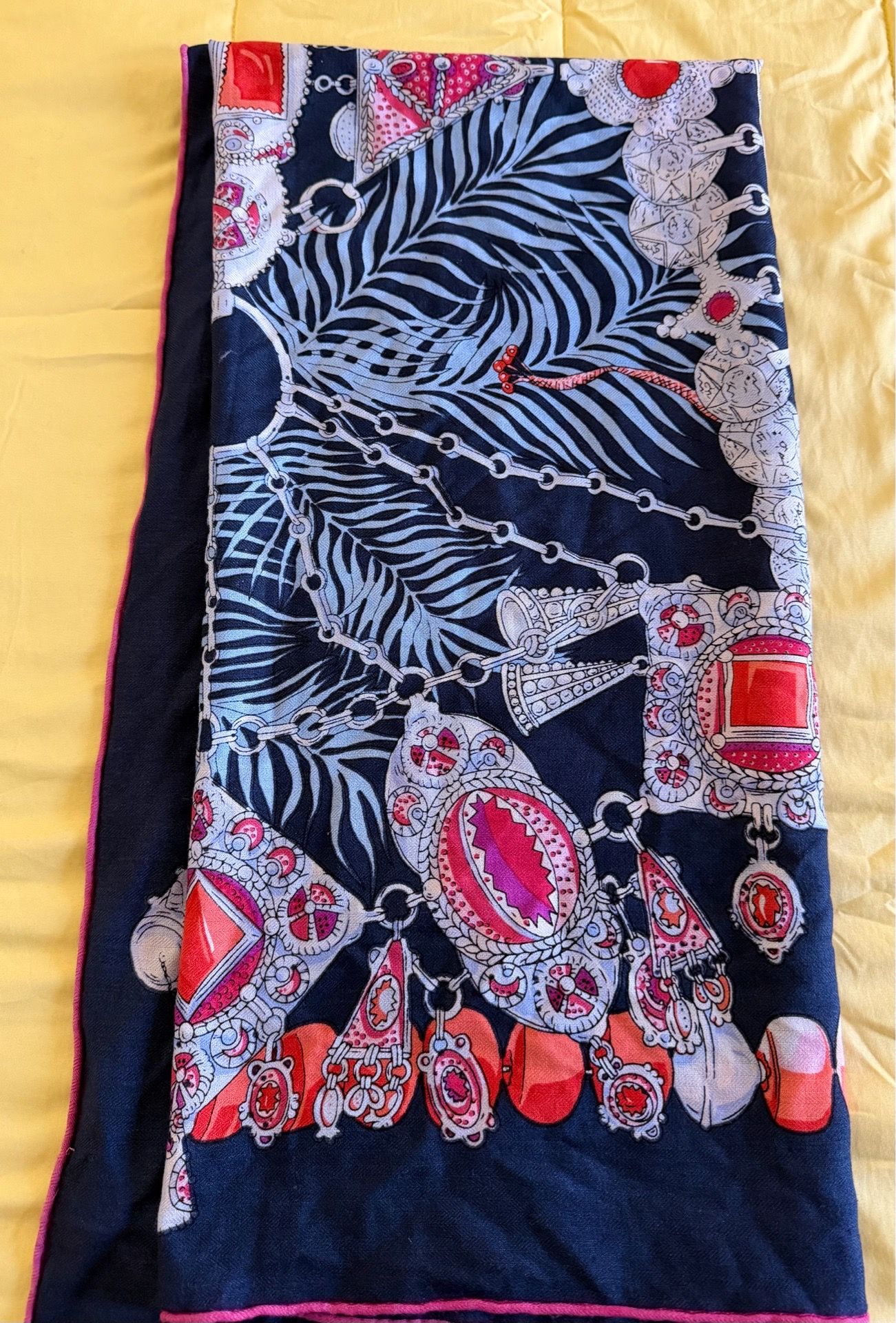 French Made Silk Modal Scarf / Shawl – Luxury Equestrian Jewelry Print