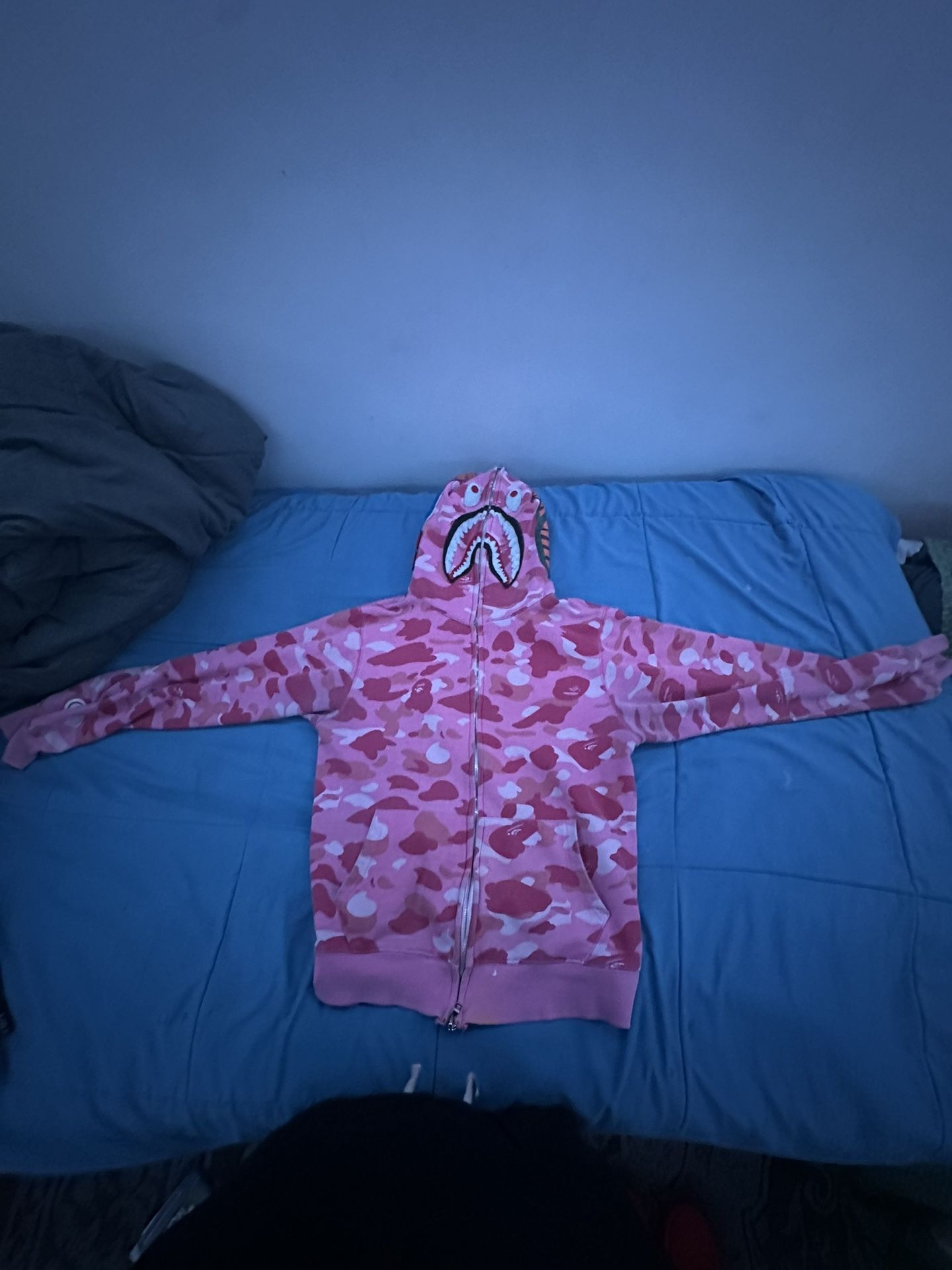 used pink bape hoodie size L for $300