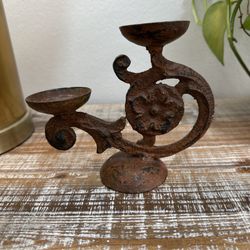 Rustic Cast Iron Votive Candle Holder Rustic And Vintage Aesthetic Antique Look