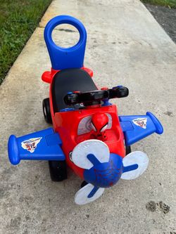 Spider-Man Kids Ride-On Airplane Toy