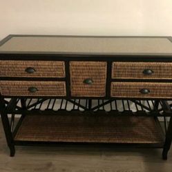Pier1 Bistro Table 5 Drawers $200