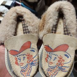 Vintage 1950s Dale Evans Cowboy Kids Moccasins