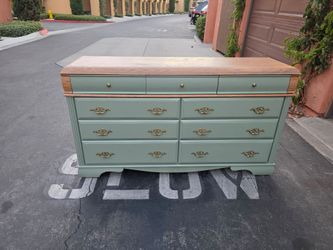 Dresser / Credenza with Natural Wood Top