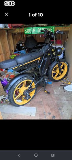 Fat Tire Electric Bike Moped Style