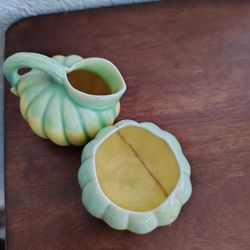 Mini Creamer And Sugar Bowl Squash And Melon Shape