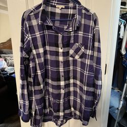 Tcu Women Plaid  Shirt XL 