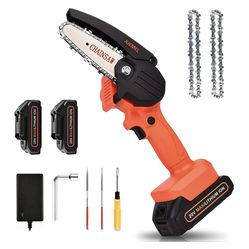 Brand New Mini Chainsaw with 2 Batteries / Portable Cordless Chain Saw 