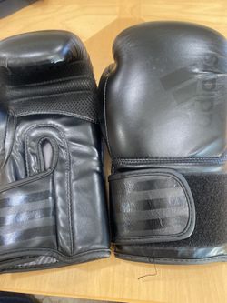 14oz Addidas Boxing Gloves - All Black 