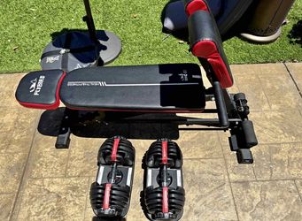Bowflex Adjustable Dumbbells and Flybird Adjustable Bench