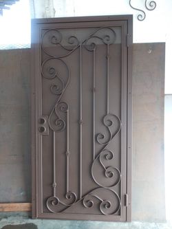 Iron screen door