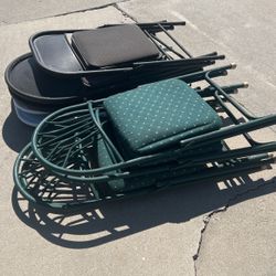9 Assorted Folding Chairs