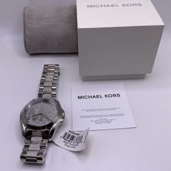 Michael Kors MK6486 MK Logo Dial Analog Sliver Quartz Women's Watch