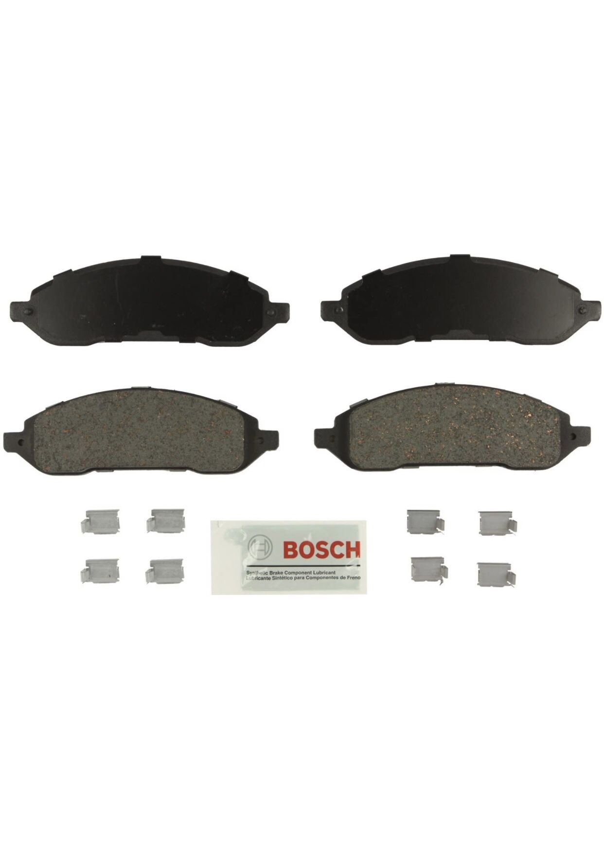 Bosch BE1022H Blue Disc Brake Pad Set with Hardware for 2004-07 Ford Freestar and Mercury Monterey - FRONT