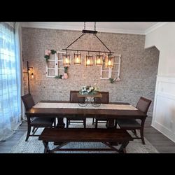 Dining Table With 4 Seats And A Bench