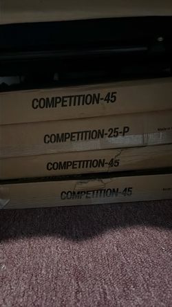 XMARK competition bumper plates (LB) 2 pairs of 45’s 1 pair of 25’s