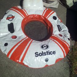 SOLSTICE Super Chill Inflatable River Raft Float Tube Series 1-6 Person With Cupholders Cooler Mesh Bottom Backrest Grab Handles Tie On Rope For River