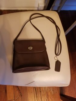 Vintage Coach Crossbody Leather Satchel Brown