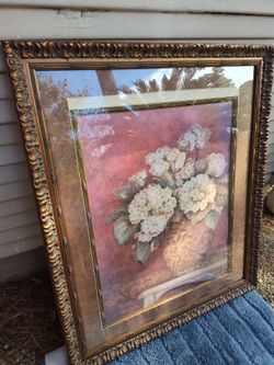 Large Framed Floral Art Print