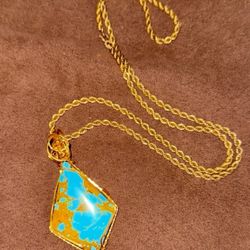  arizona turquoise gold necklace