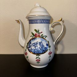 Rare Orient Express Tea Pot Gold Leaf Trim 