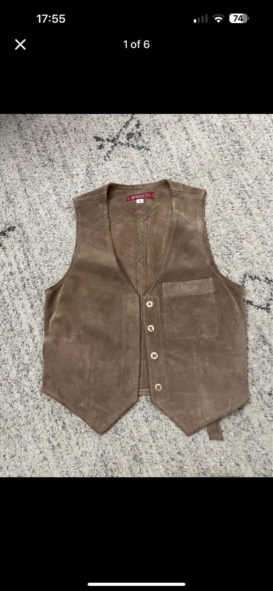 genuine leather vest