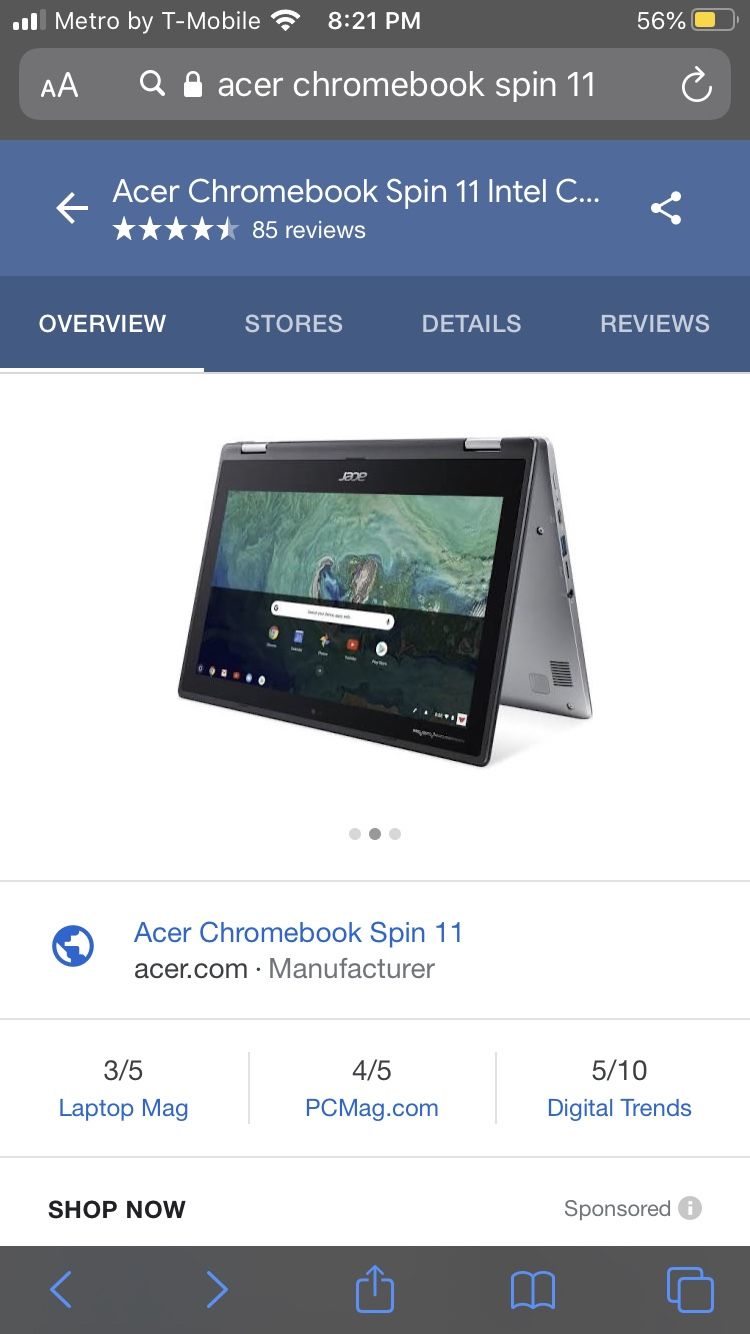 Acer Chromebook Spin 11