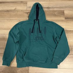The North Face Men's Green Hoodie Sweatshirt Camper Van Size L  HTF