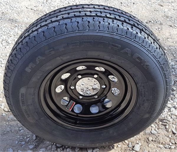 Black Mod Trailer Wheels and Tires 15" 6 Lug with 225/75/R15 10 Ply