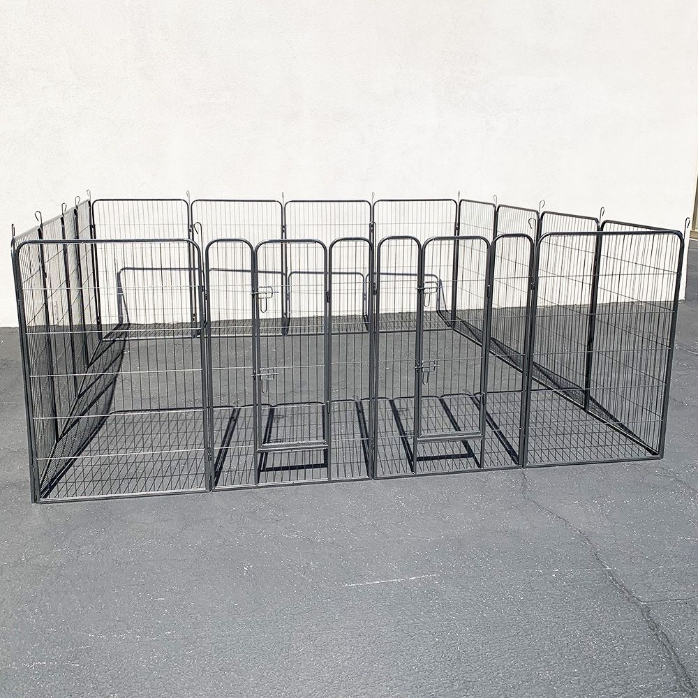 $270 (NEW) Large 10x10 FT Heavy Duty 48” Tall 16-Panel Pet Playpen Dog Crate Kennel Exercise Cage Fence