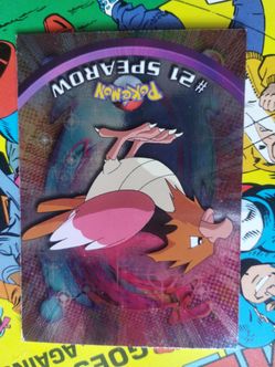 1999 Topps Pokemon TV Animation Edition foil trading card featuring Spearow.