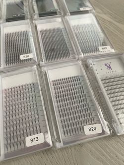 20 BOXES Eyelash Extensions Lash Extensions Supplies Individual Lashes Premium Silk Volume & Classic Lash Soft Matte Dark Professional Eyelashes Exten