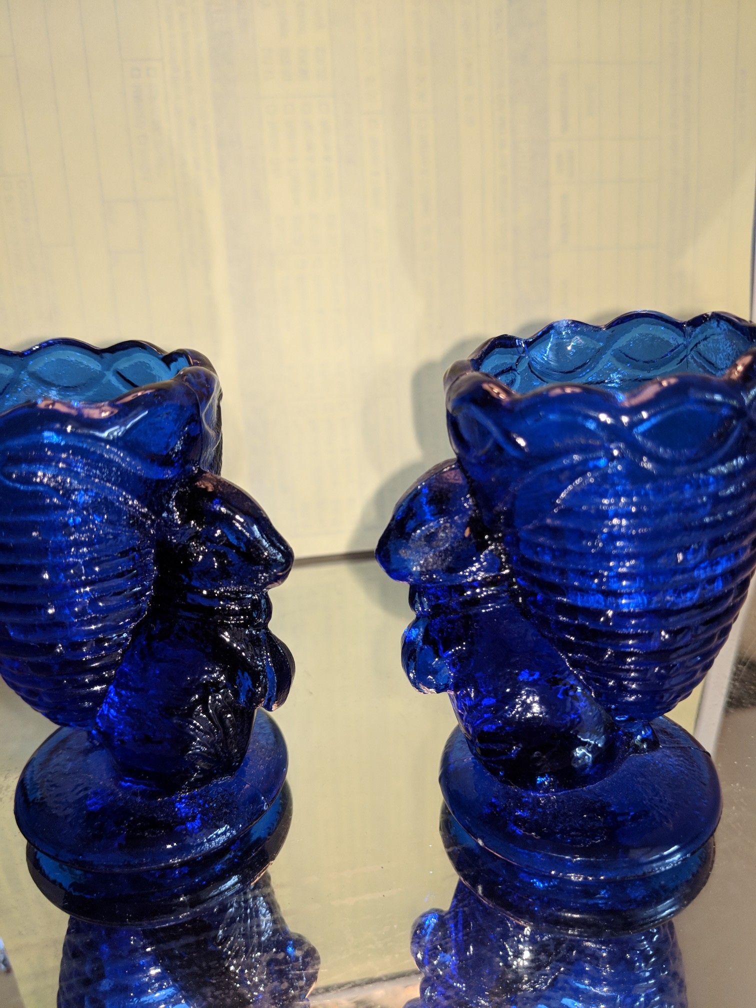 Two bunny egg holders