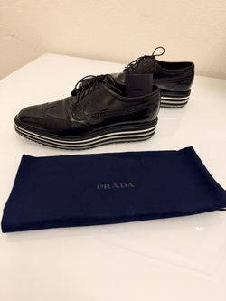 Men's Prada Leather Brogue Lace Ups