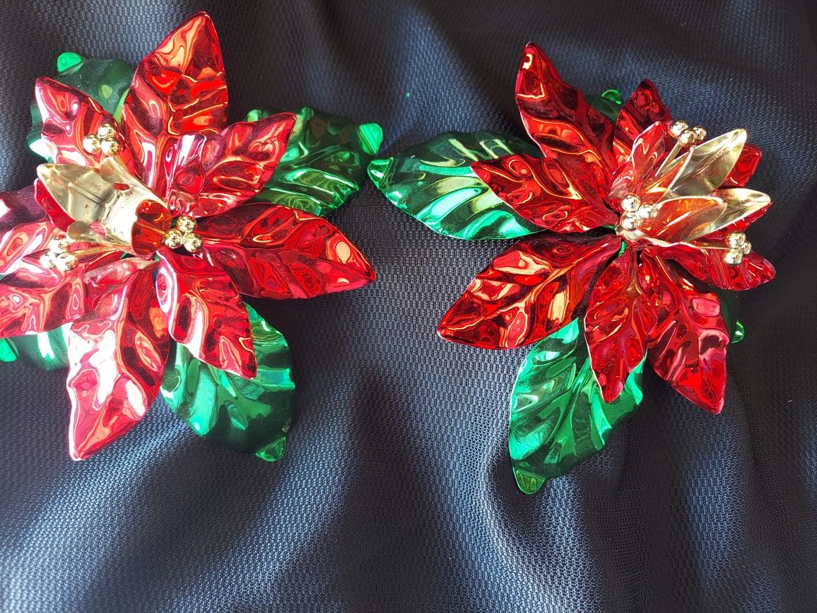 Two Christmas Candle Holders