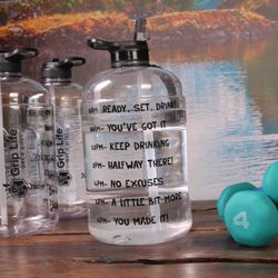 Gallon Water Bottle Motivational Gym Water Bottle 