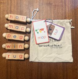 Little Bud Kids Spin-and-Read Blocks Set