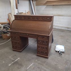 Antique Roll Top Writing Desk