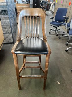Wooden Bar Height Bar Stools 