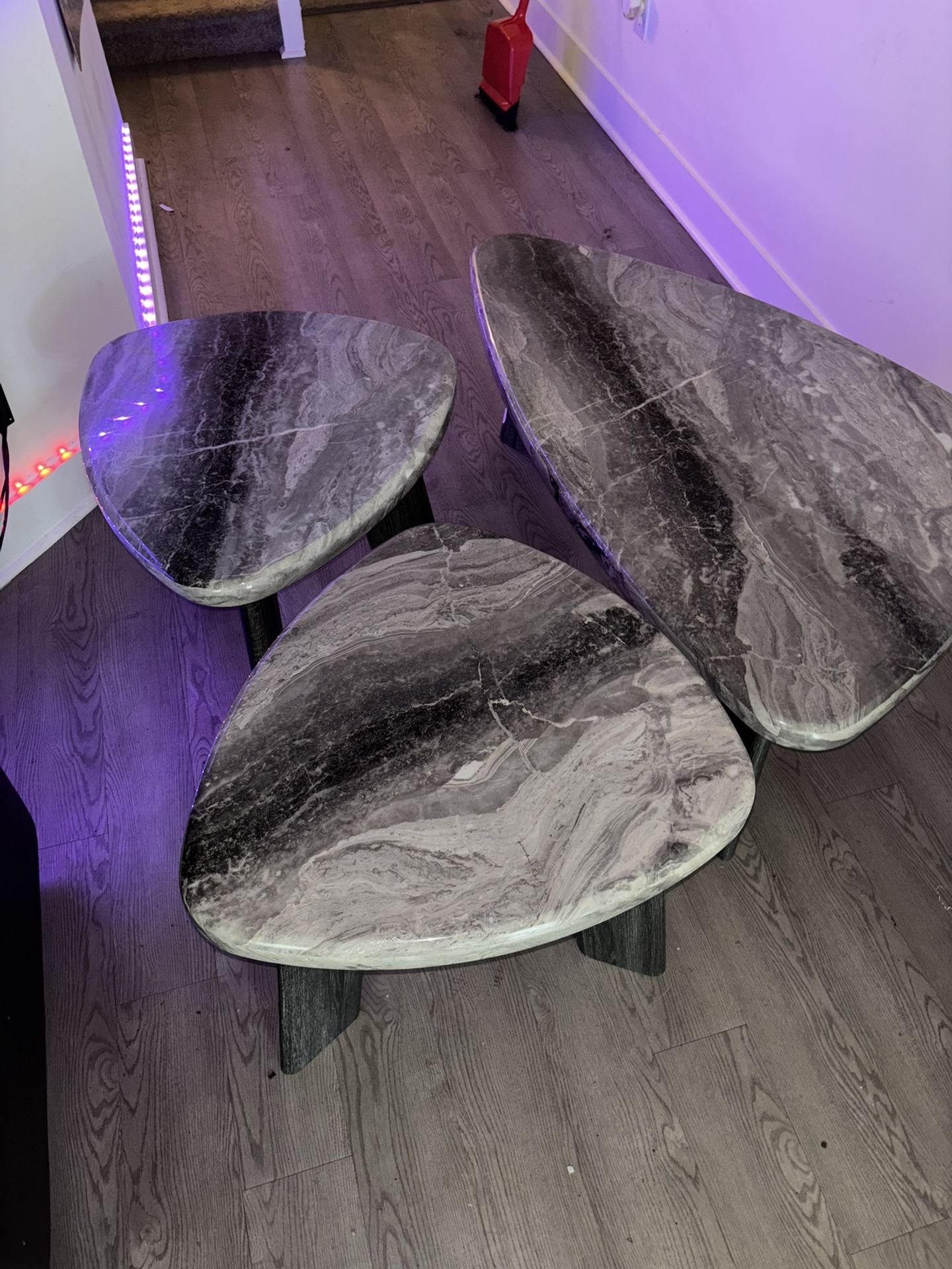 Marble coffee table set