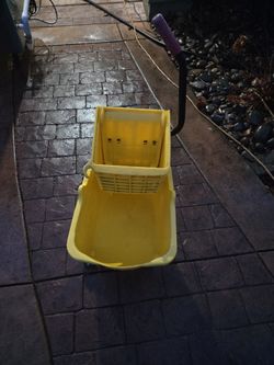 Mop Bucket And Ringer, Yellow Commercial