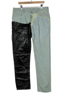 Rick Owens Drkshdw Aqua Collage Tyrone Cut Jeans