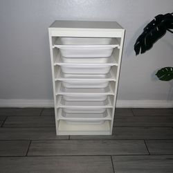 Beright Storage Combination with Bins, Toy Storage Organizer for Kids, Multipurpose Children Storage Cabinet Organizer for Books and Toys with 6 Large